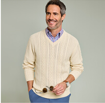 Tootal Cable V Neck - MD454